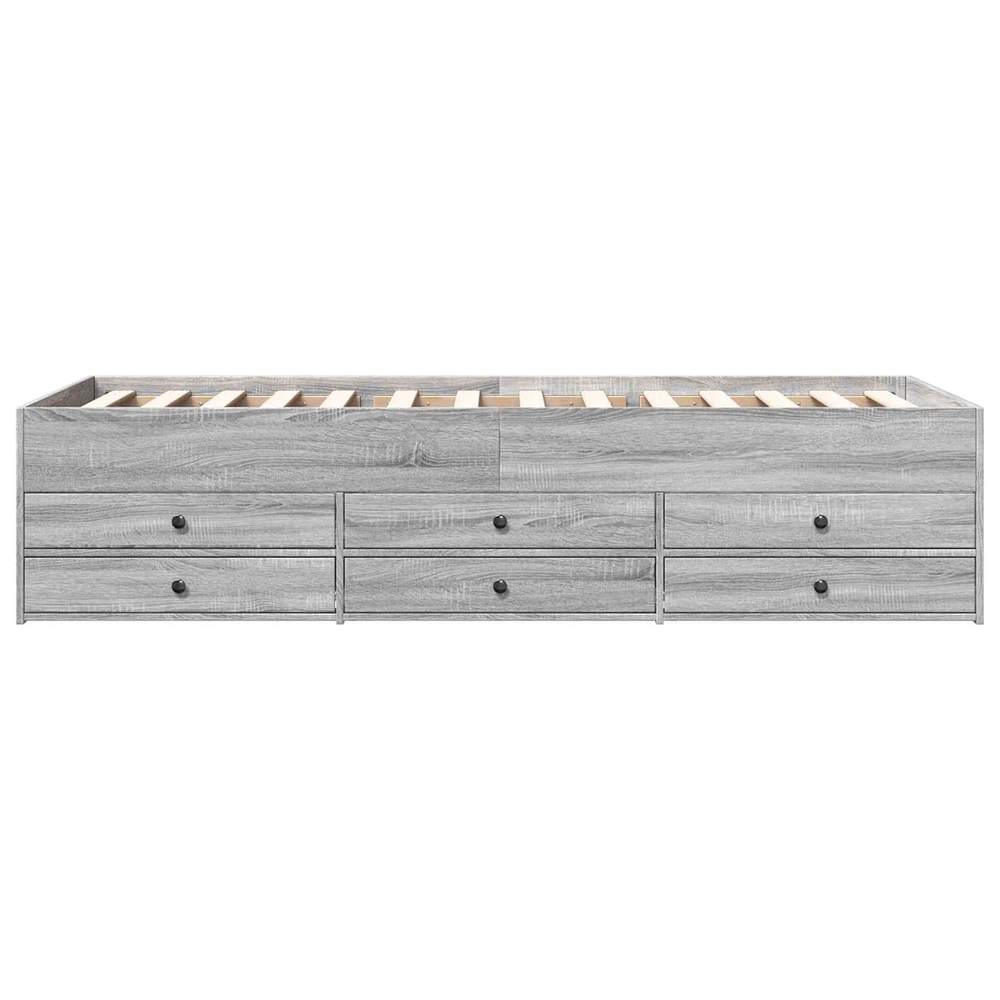 Bed Frame with Storage Grey Sonoma 80 x 200 cm Engineered Wood
