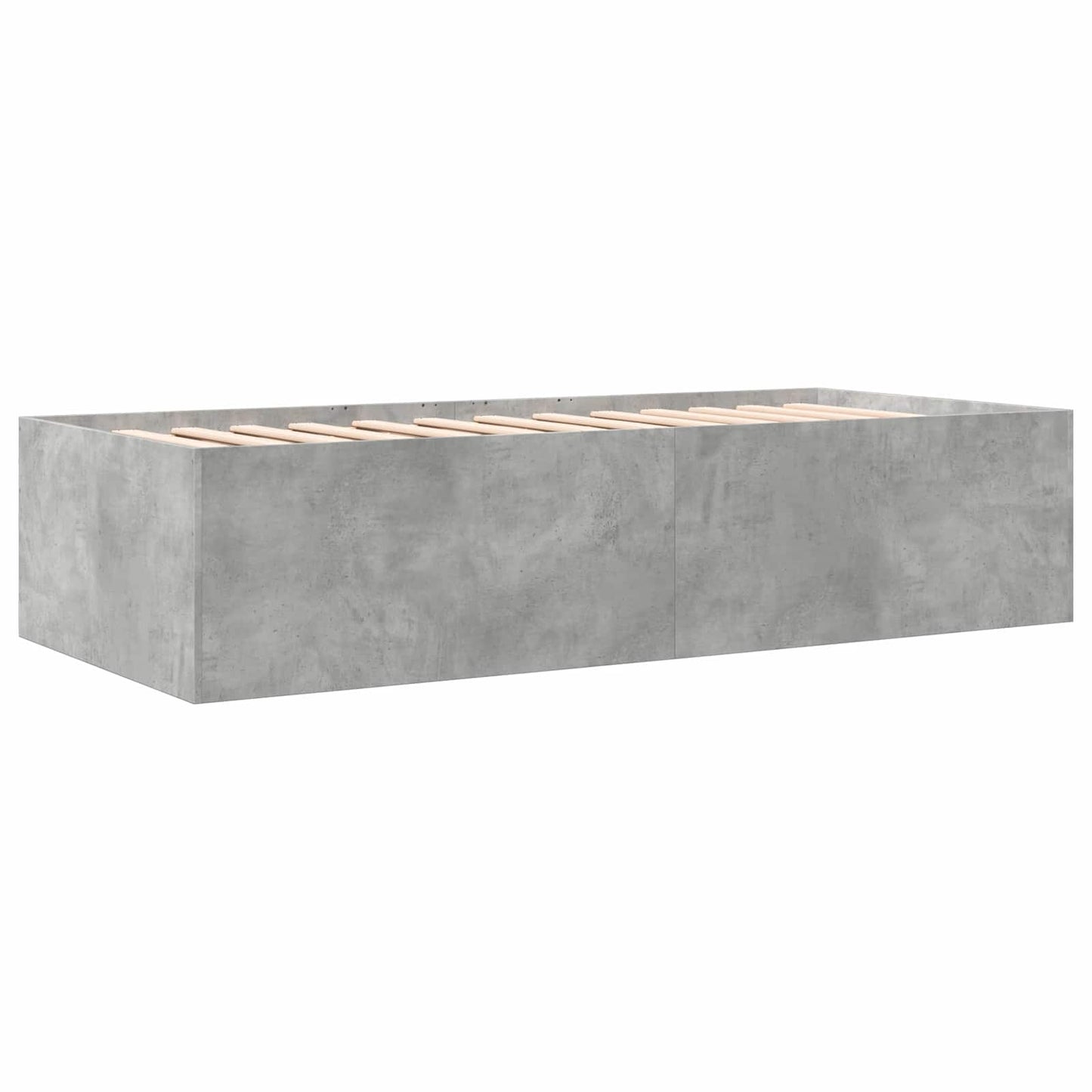 Bed Frame with Storage with Drawer Concrete Grey 80 x 200 cm