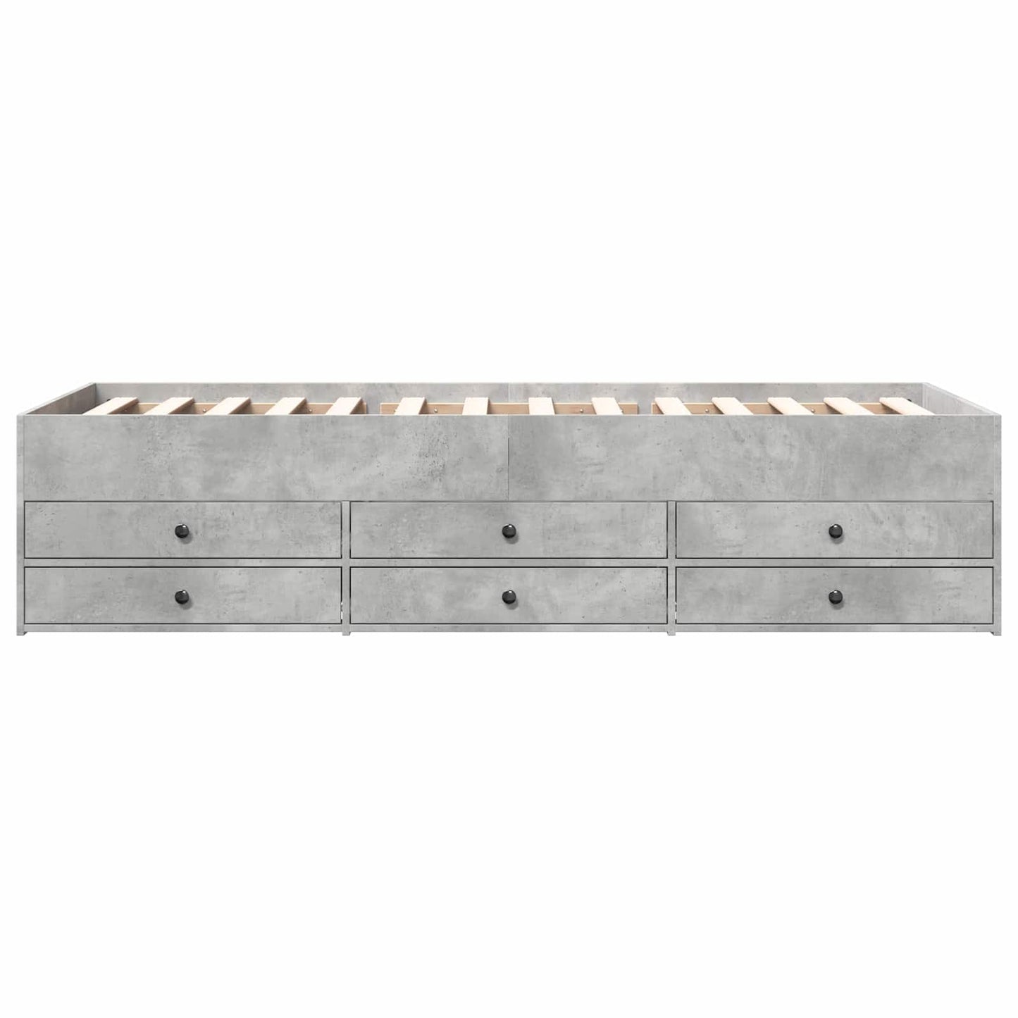Bed Frame with Storage with Drawer Concrete Grey 80 x 200 cm