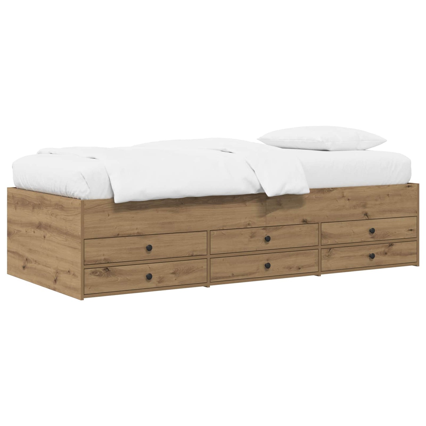 Bed Frame with Storage Artisian Oak 80 x 200 cm Engineered Wood
