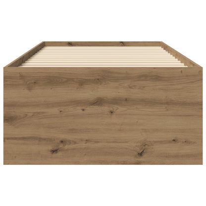 Bed Frame with Storage Artisian Oak 80 x 200 cm Engineered Wood