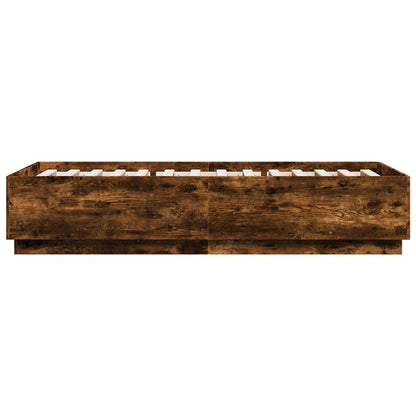 Bed Frame Smoked Oak 80 x 200 cm Engineered Wood