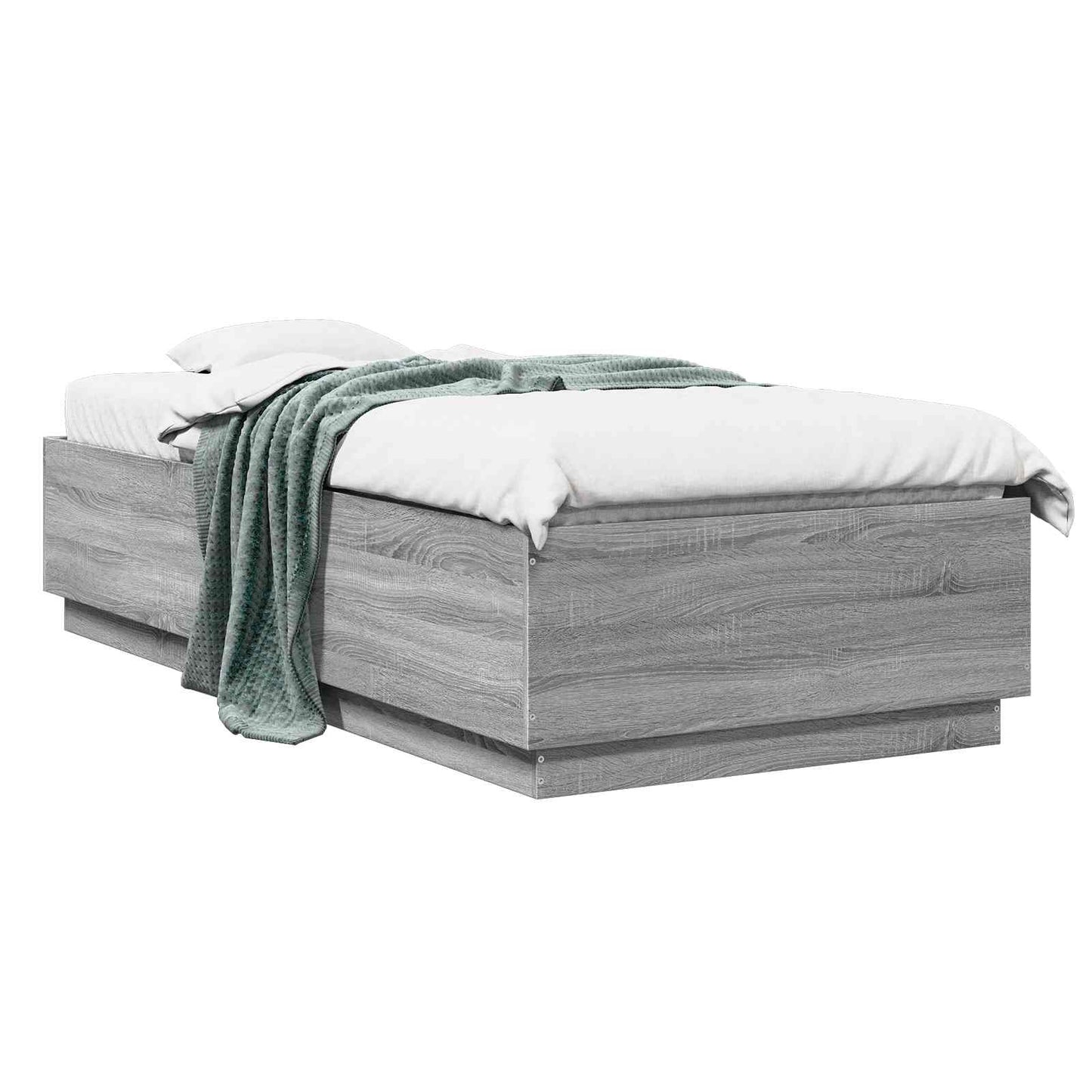Bed Frame Grey Sonoma 80 x 200 cm Engineered Wood