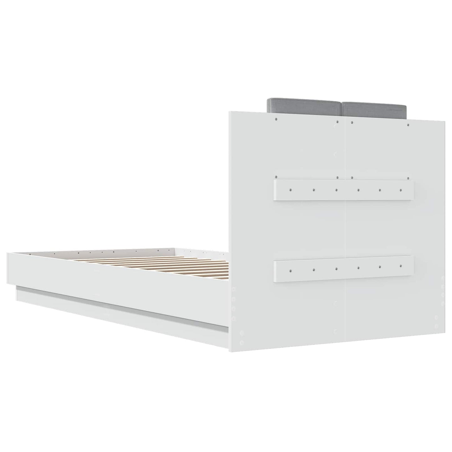 Bed Frame with LED White 80 x 200 cm Engineered Wood