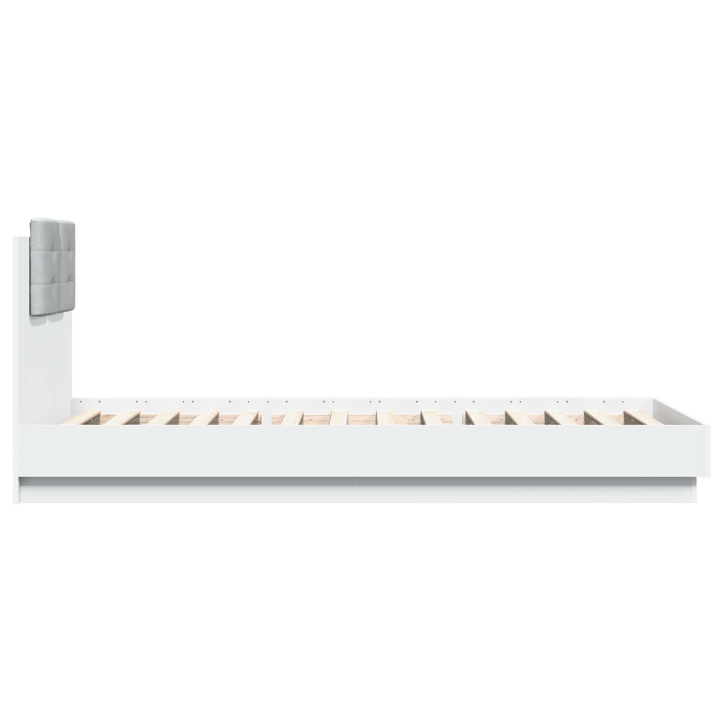 Bed Frame with LED White 80 x 200 cm Engineered Wood