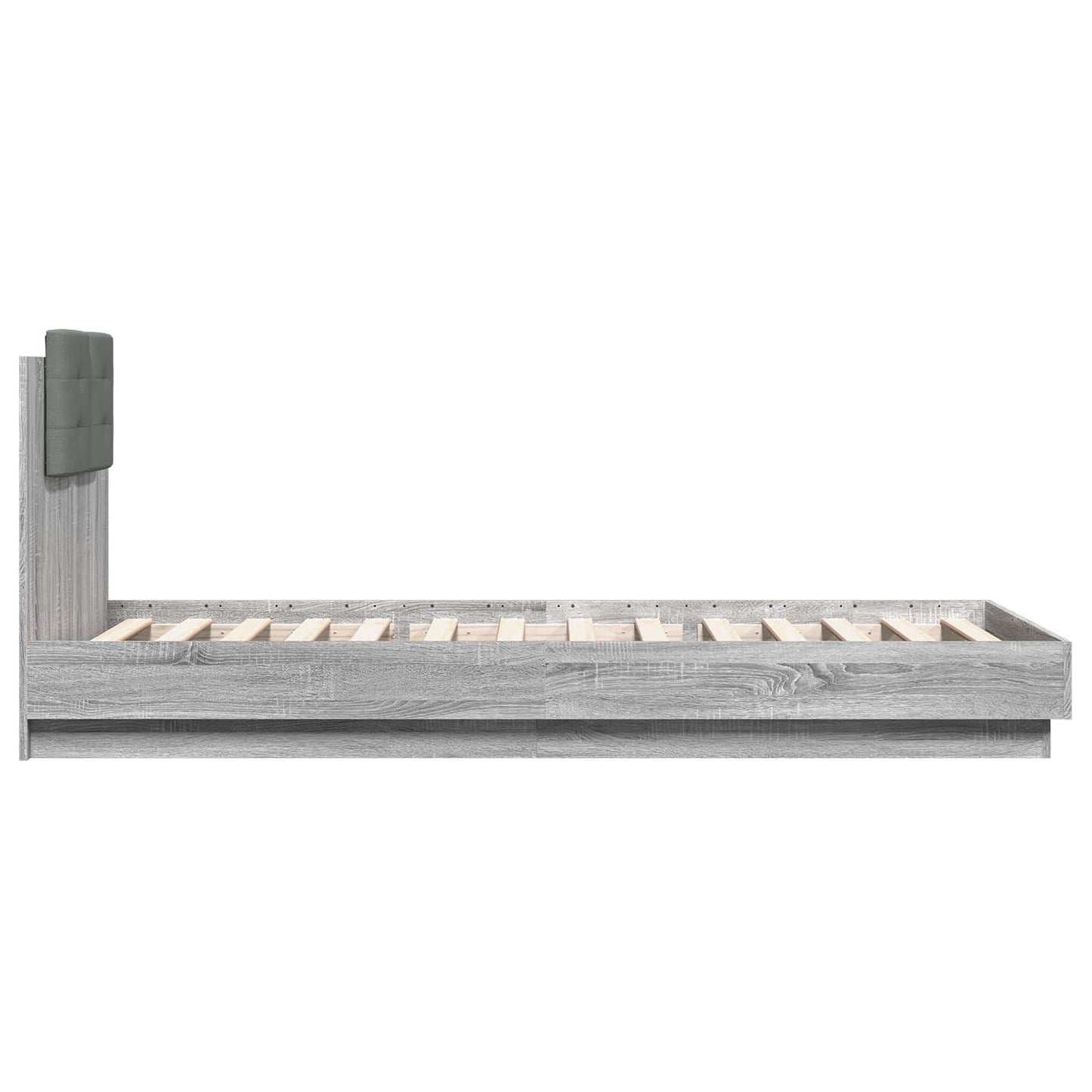 Bed Frame with LED Grey Sonoma 80 x 200 cm Engineered Wood