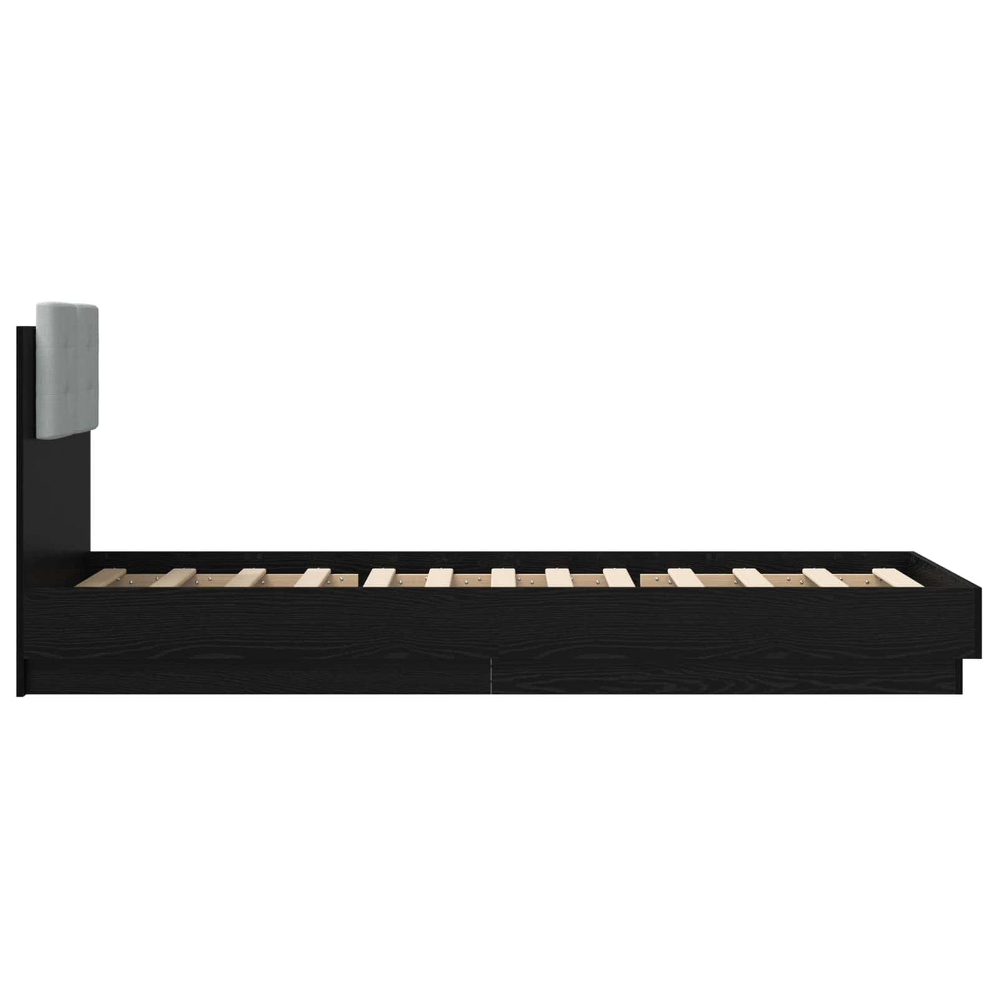 Bed Frame with LED Black Oak 80 x 200 cm Engineered Wood