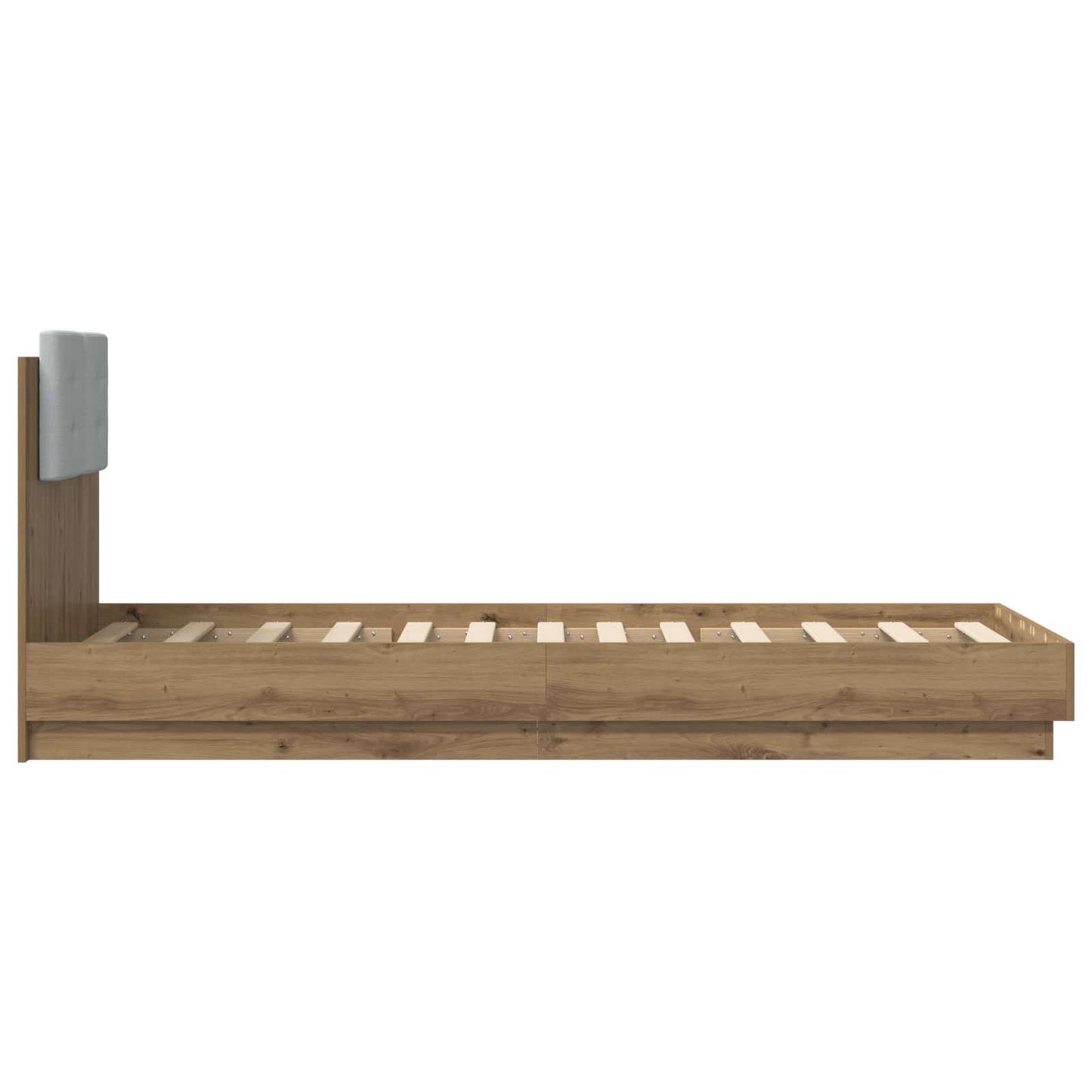 Bed Frame with LED Artisian Oak 80 x 200 cm Engineered Wood
