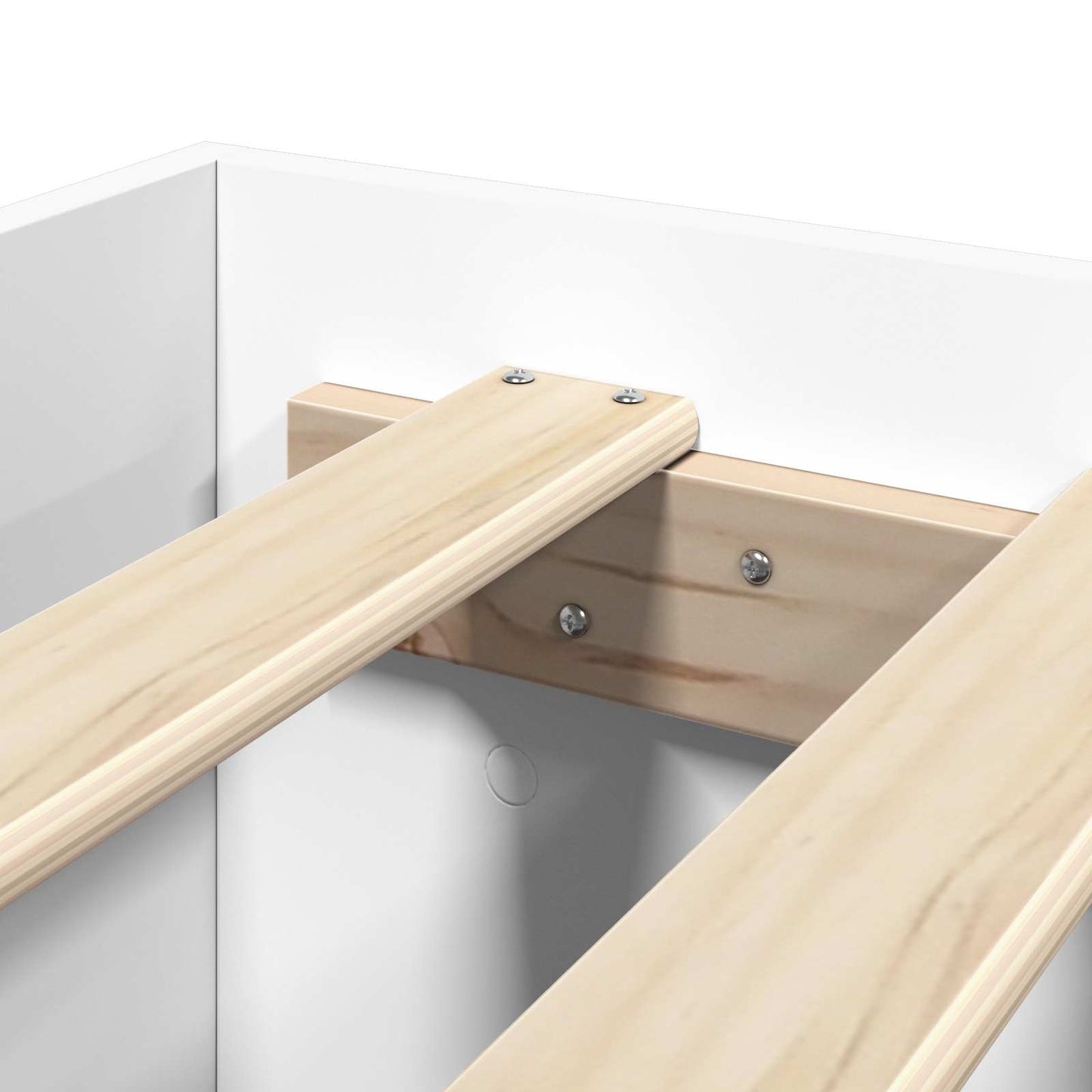 Bed Frame with Headboard White 80 x 200 cm Engineered Wood