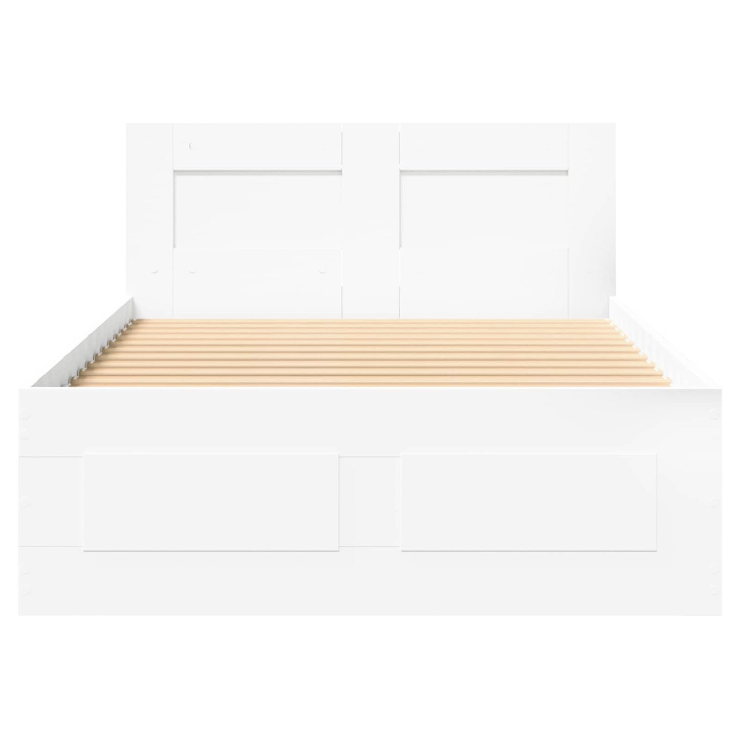 Bed Frame with Headboard White 80 x 200 cm Engineered Wood