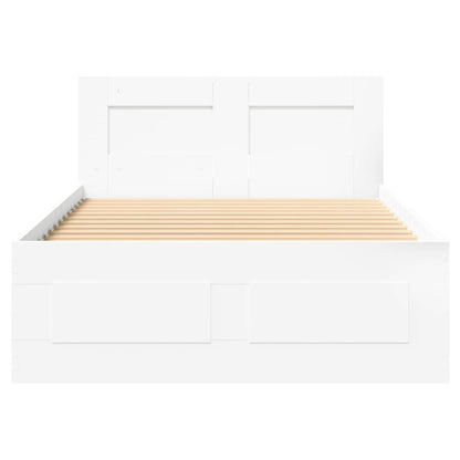 Bed Frame with Headboard White 80 x 200 cm Engineered Wood