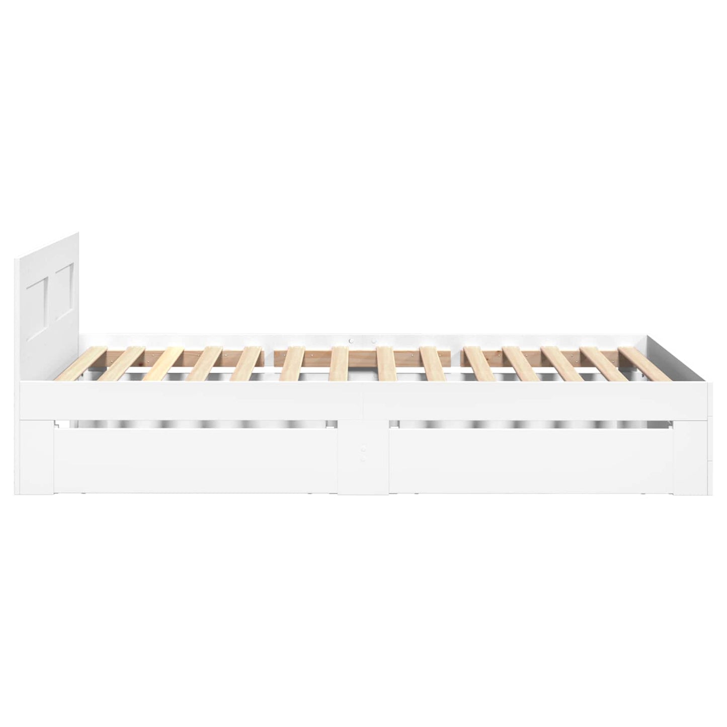 Bed Frame with Headboard White 80 x 200 cm Engineered Wood