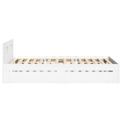 Bed Frame with Headboard White 80 x 200 cm Engineered Wood