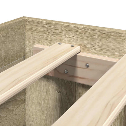Bed Frame with Headboard Sonoma Oak 80 x 200 cm Engineered Wood