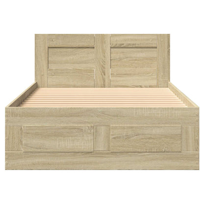 Bed Frame with Headboard Sonoma Oak 80 x 200 cm Engineered Wood
