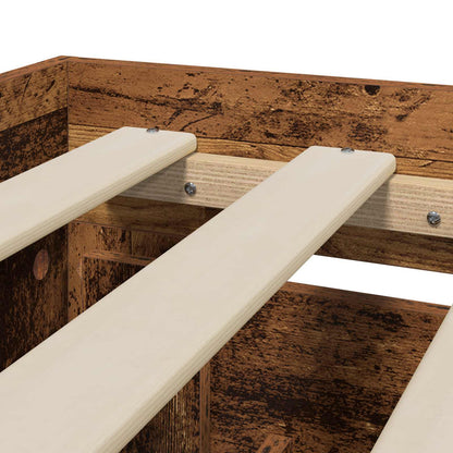 Bed Frame with Headboard Old Wood 80 x 200 cm Engineered Wood