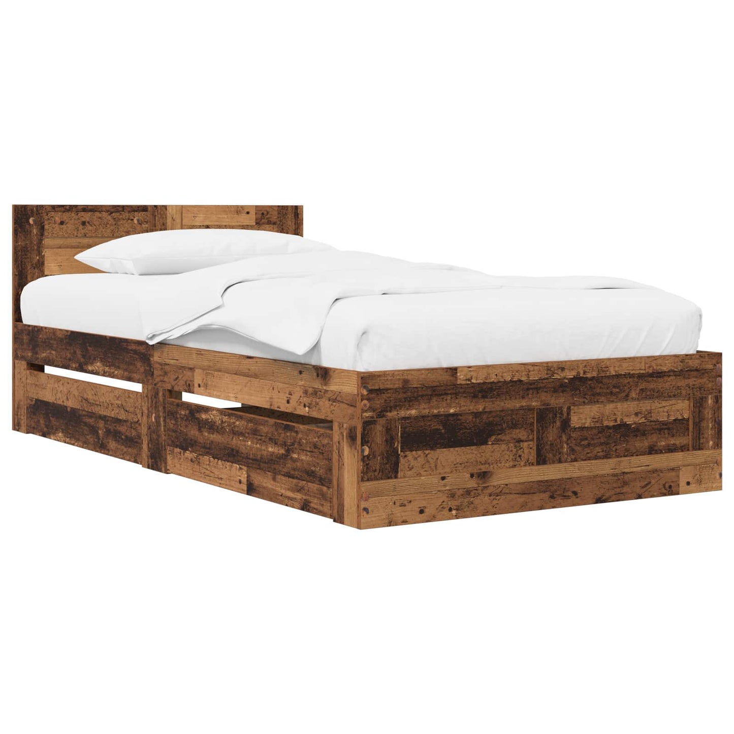 Bed Frame with Headboard Old Wood 80 x 200 cm Engineered Wood