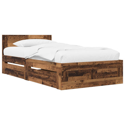 Bed Frame with Headboard Old Wood 80 x 200 cm Engineered Wood