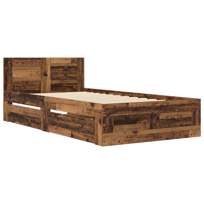 Bed Frame with Headboard Old Wood 80 x 200 cm Engineered Wood