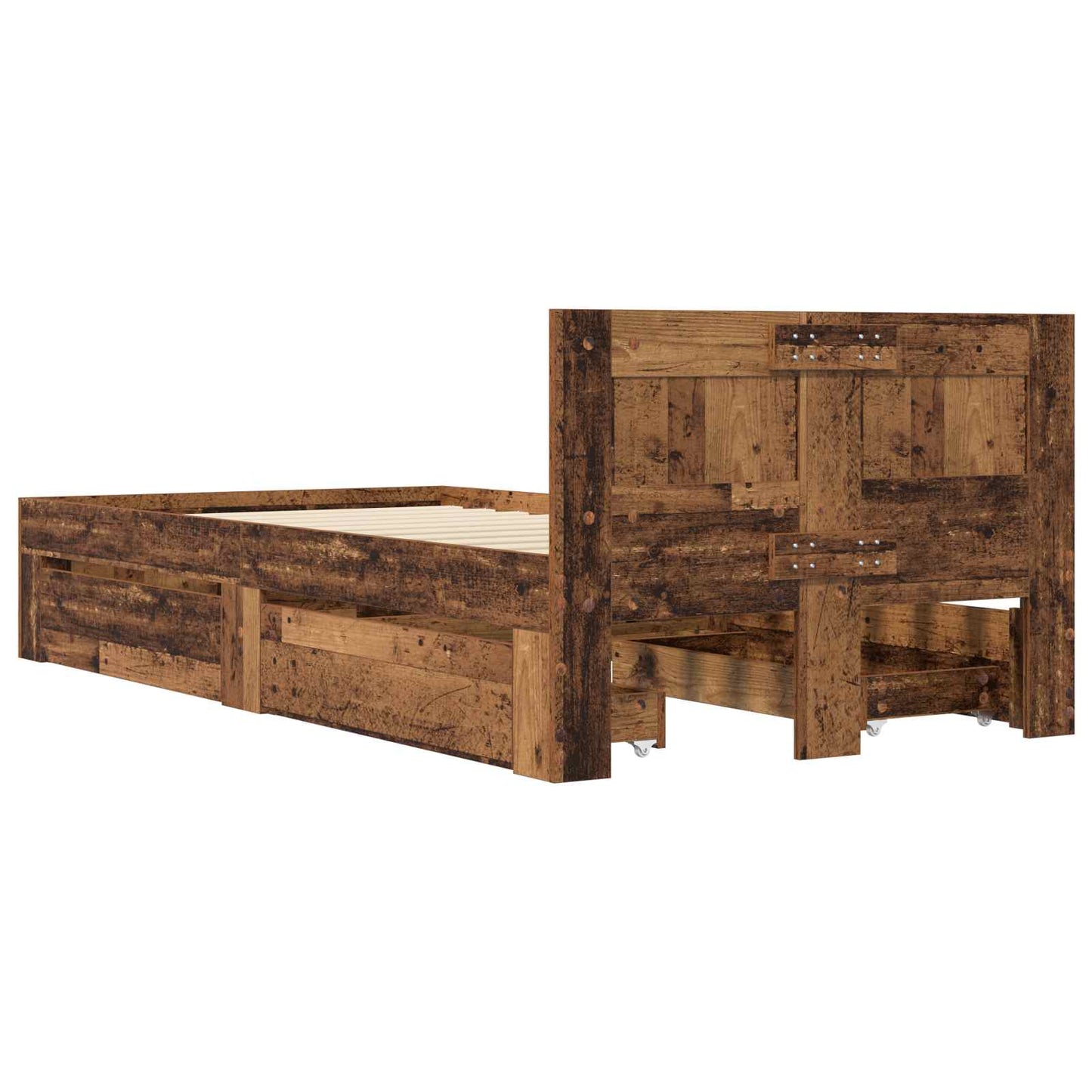 Bed Frame with Headboard Old Wood 80 x 200 cm Engineered Wood