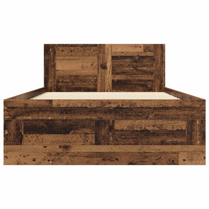 Bed Frame with Headboard Old Wood 80 x 200 cm Engineered Wood