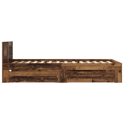 Bed Frame with Headboard Old Wood 80 x 200 cm Engineered Wood