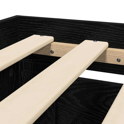 Bed Frame with Headboard Black Oak 80 x 200 cm Engineered Wood