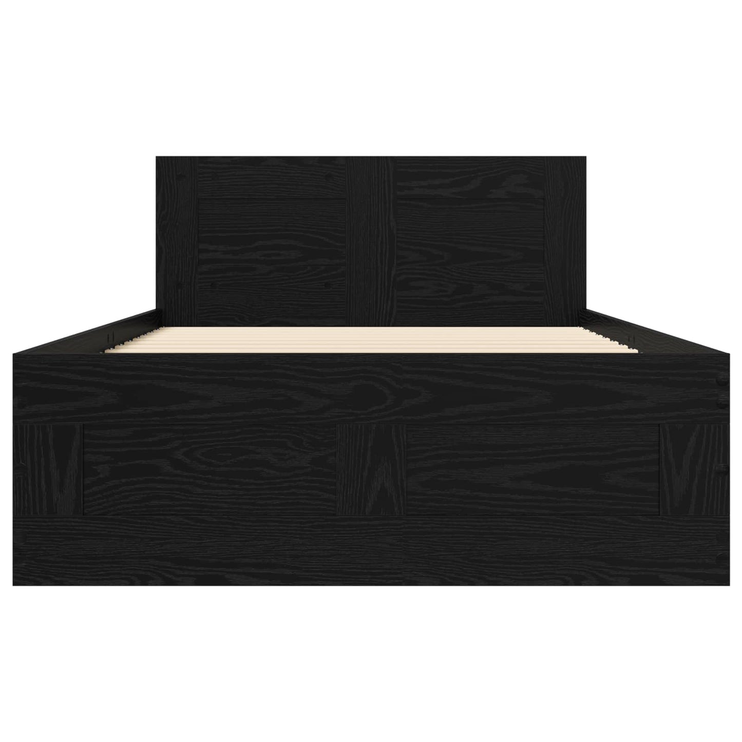 Bed Frame with Headboard Black Oak 80 x 200 cm Engineered Wood