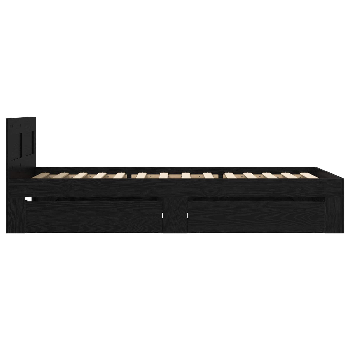 Bed Frame with Headboard Black Oak 80 x 200 cm Engineered Wood