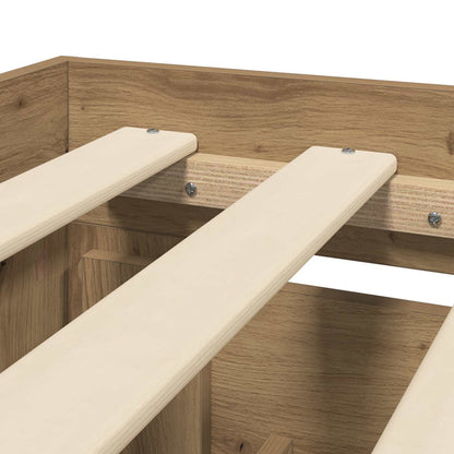 Bed Frame with Headboard Artisian Oak 80 x 200 cm