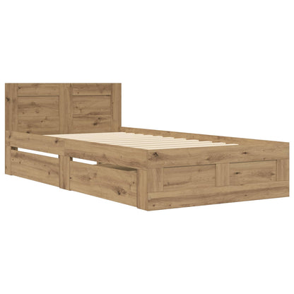 Bed Frame with Headboard Artisian Oak 80 x 200 cm