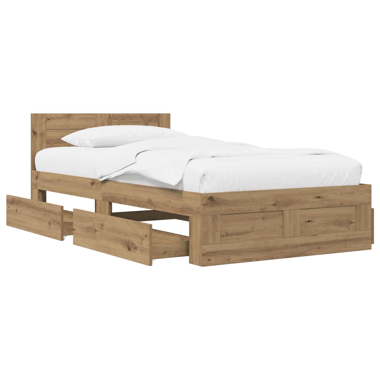 Bed Frame with Headboard Artisian Oak 80 x 200 cm
