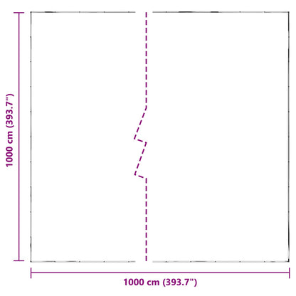 Tarpaulin with Eyelets Transparent 10 x 10 m Polyethylene