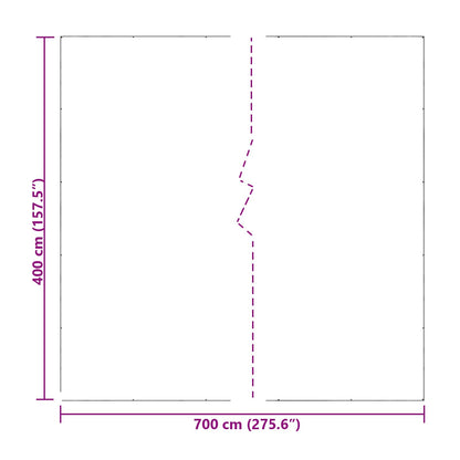 Tarpaulin with Eyelets Transparent 7 x 4 m Polyethylene