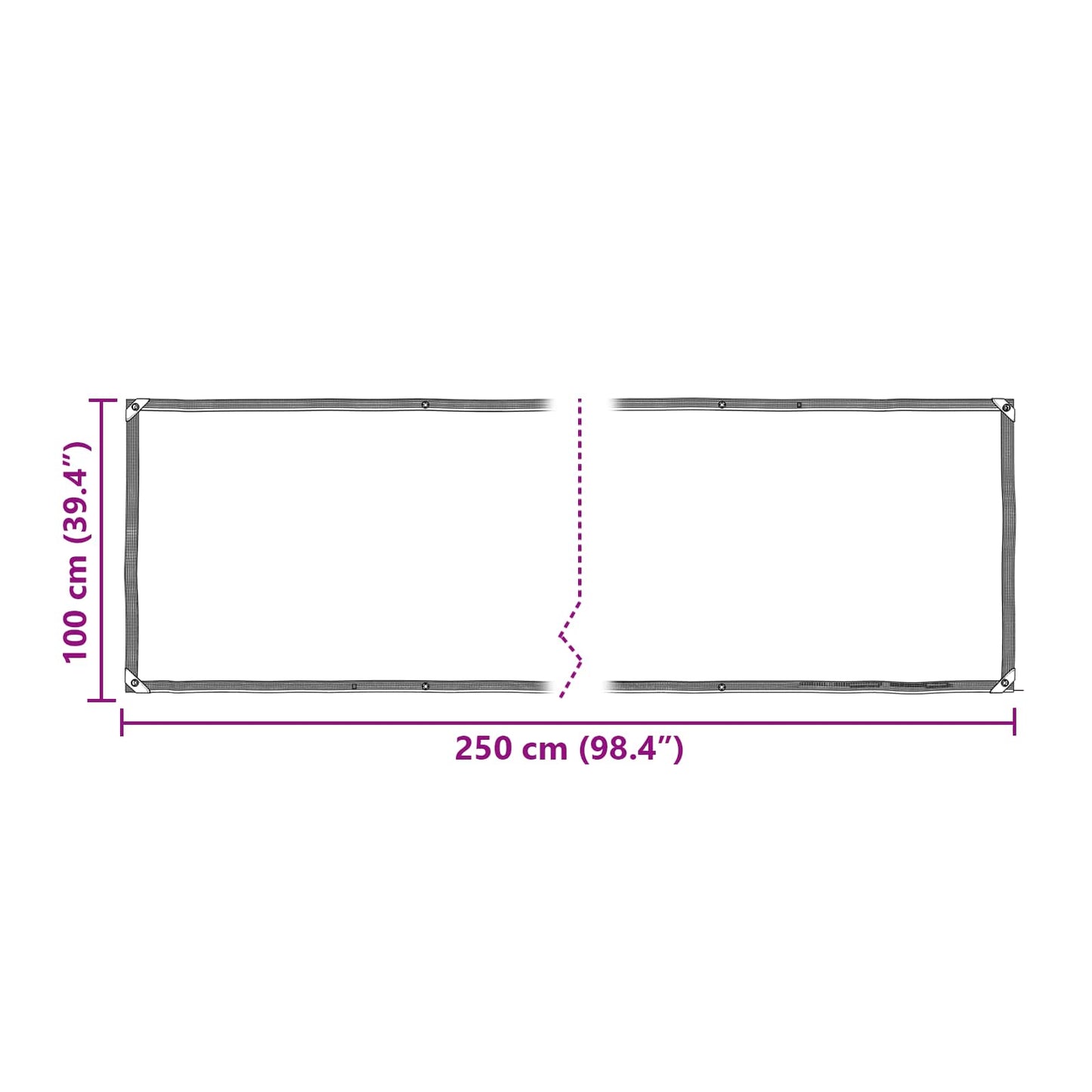 Plant Cover Transparent 2.5 x 1 m PE