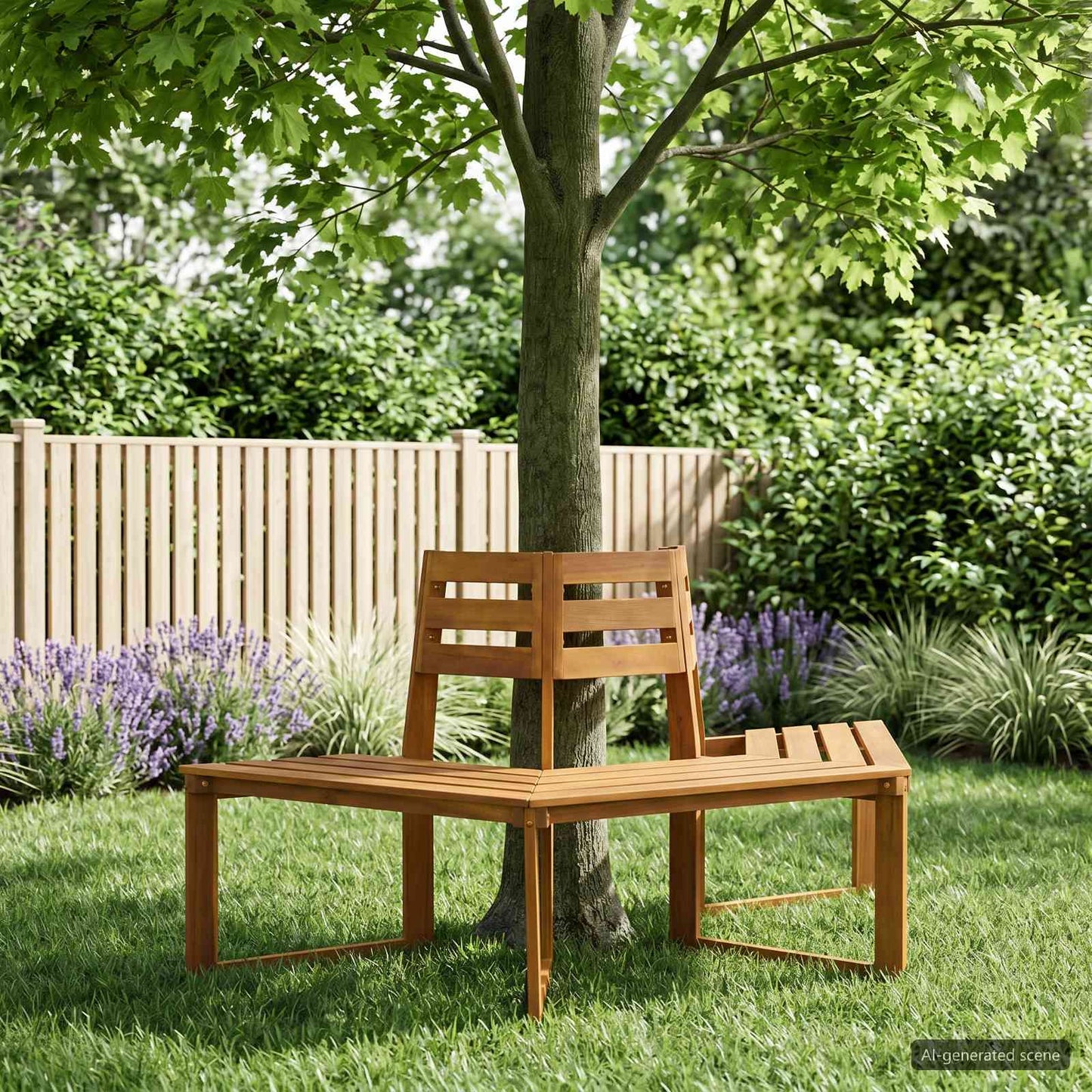 Tree Bench 160 x 70 x 86 cm Solid Acacia Wood Natural