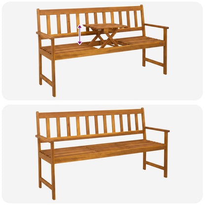 Garden bench 158 x 55 x 89 cm Solid Acacia Wood Natural