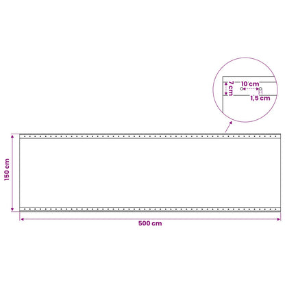 Tarpaulin with Eyelets 2 pcs Green 1.5 x 5 m 260 gsm PE