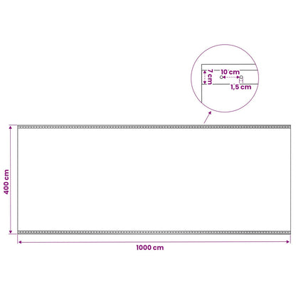 Tarpaulin with Eyelets 2 pcs Green 4 x 10 m 260 gsm PE