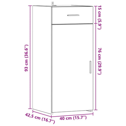 Storage Cabinet Old Wood 40 x 42.5 x 93 cm Engineered Wood