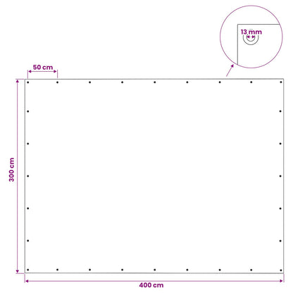 Tarpaulin with Eyelets Green 3 x 4 m 140 gsm PE