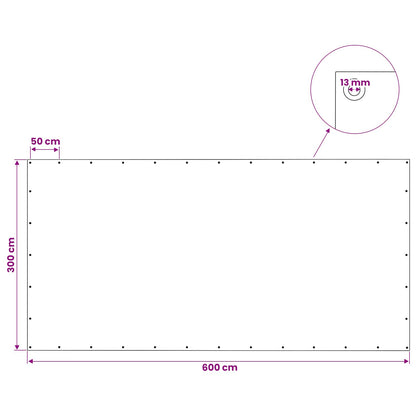 Tarpaulin with Eyelets Green 3 x 6 m 140 gsm PE