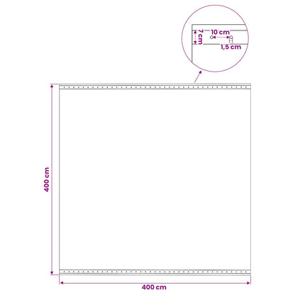 Tarpaulin with Eyelets Green 4 x 4 m 260 gsm PE