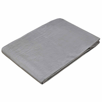Tarpaulin with Eyelets Light Grey 3 x 4 m 90 gsm PE