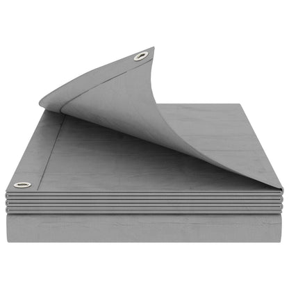 Tarpaulin with Eyelets Light Grey 6 x 6 m 180 gsm PE