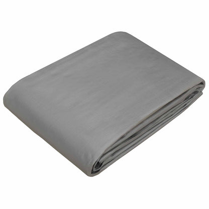 Tarpaulin with Eyelets Light Grey 4 x 6 m 260 gsm PE
