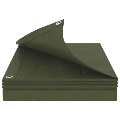 Tarpaulin with Eyelets Green 3 x 6 m 90 gsm PE