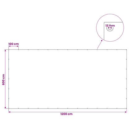 Tarpaulin with Eyelets White 6 x 12 m 90 gsm PE