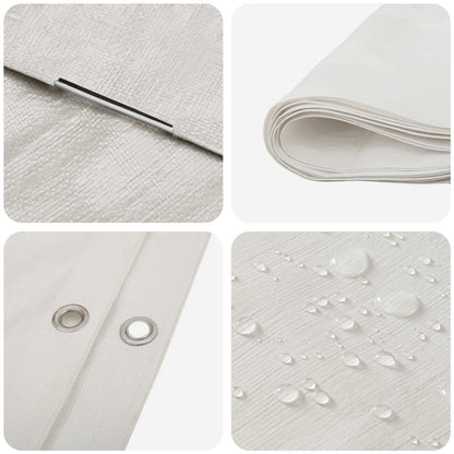 Tarpaulin with Eyelets White 2 x 3 m 260 gsm PE