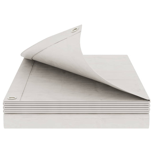 Tarpaulin with Eyelets White 6 x 10 m 260 gsm PE